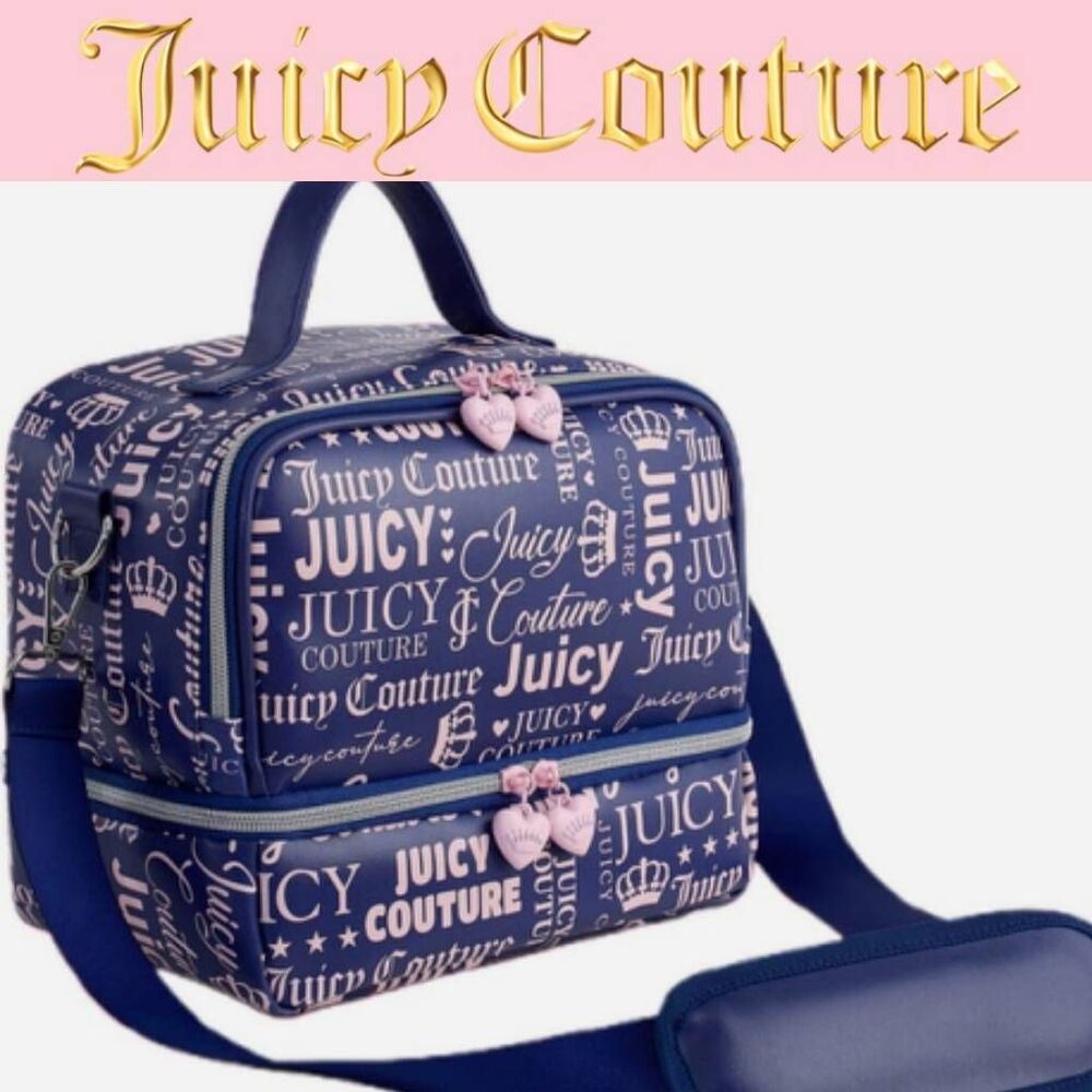 Juicy Couture Word Play Logo Insulated Double Zip‎ Cooler Bag